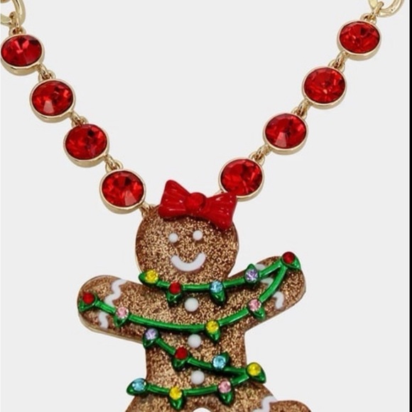 Betsey Johnson Jingle Bell Bling Gingerbread Pendant - Picture 2 of 3